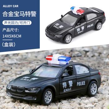 儿童警车玩具车模型仿真汽车车模男孩合金救护车警察车110玩具车力利