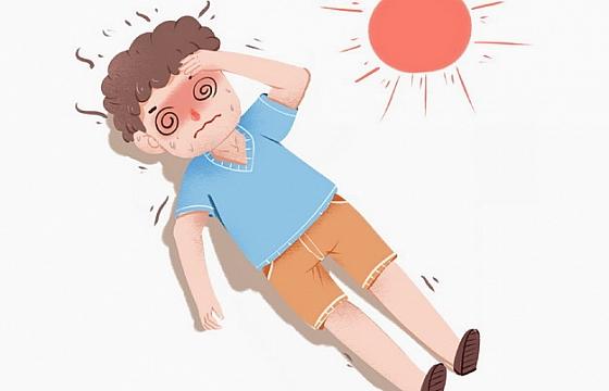炎热的夏天在太阳底下被晒晕中暑的卡通男人333313png图片素材