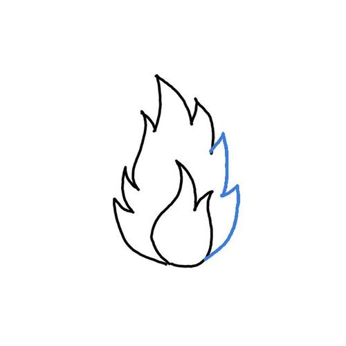 小火苗的画法 - 简单的火焰简笔画教程