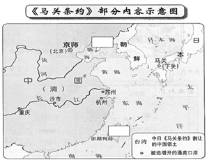 台湾 (2)据图分析《马关条约》开放的通商口岸在地理位置的分布上有