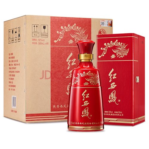 55度中国红红西凤特一号 凤香型 送礼白酒 整箱500mlx4盒【图片 价格