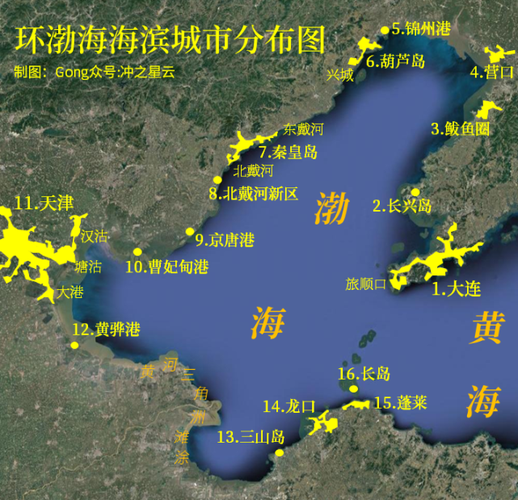 【信息量超大】抛开区划界限,看我国环渤海的16座海滨城市_腾讯新闻