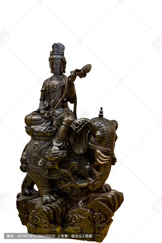 普贤菩萨骑象雕像