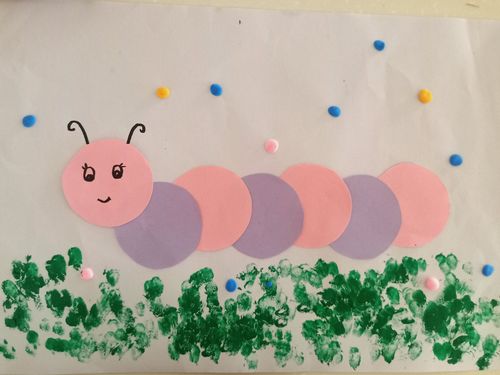 《毛毛虫》 写美篇在幼儿美术教学中,通过简单的粘贴制作,不仅能使