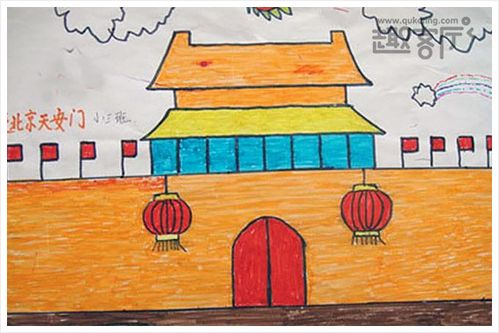 天安门儿童画 北京天安门儿童画图片