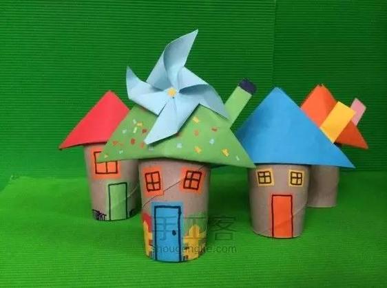 纸壳手工制作房子,纸壳手工制作房子图解(亲手做各种各样的小房子既