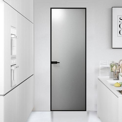 长沙极简卫生间厕所开门玻璃门极窄边铝金门无框门室内门