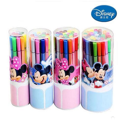 12 18 24 36色水彩笔可水洗迪士尼儿童画笔彩笔涂鸦填色安全无毒1