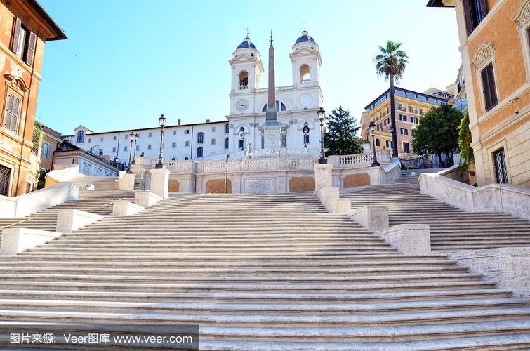 西班牙广场的西班牙台阶.罗马,意大利