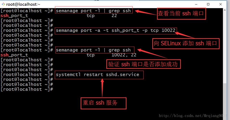 向selinux中添加修改的ssh端口