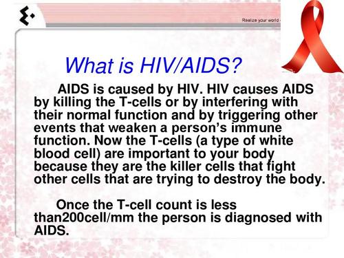 艾滋病的英语ppt