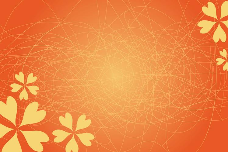 关键词 : 橘色花朵,小清新,文艺,海报,背景,ppt,简约