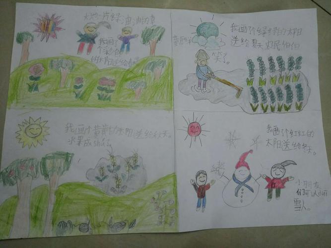 儿童创意绘本故事——定南四小朝阳一(1)班读写绘《四个太阳》