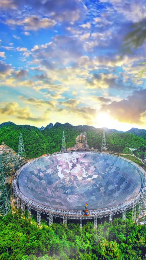 全民正能量#中国天眼fast,500米口径球面射电望远镜,位于中国贵州省