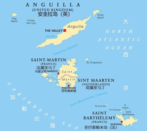 是世界上最小的分属两个国家的岛屿,圣马丁岛南部大约34平方千米的
