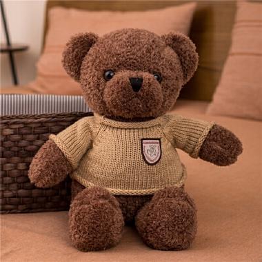 泰迪熊毛绒玩具抱抱熊布娃娃小熊公仔大号女友生日礼物抱枕bl6_棕色