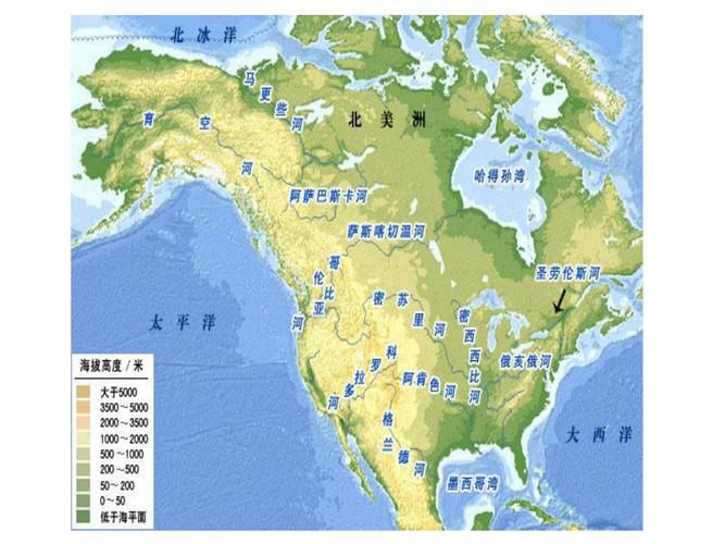 归纳北美洲的地形特征及其对河流的影响