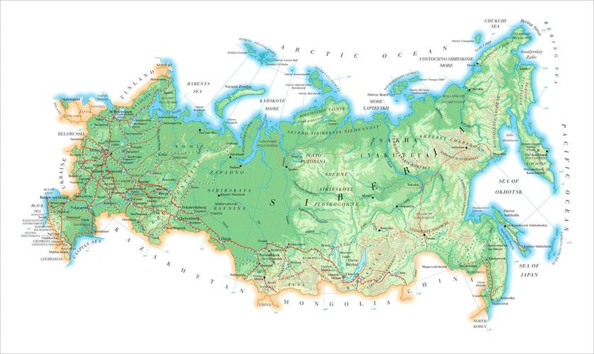 圣彼得堡地图英文版 | 俄罗斯 | 下一幅地图: 俄罗斯地图中文版高清