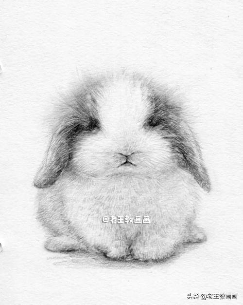 素描超可爱的小兔子绘画教程