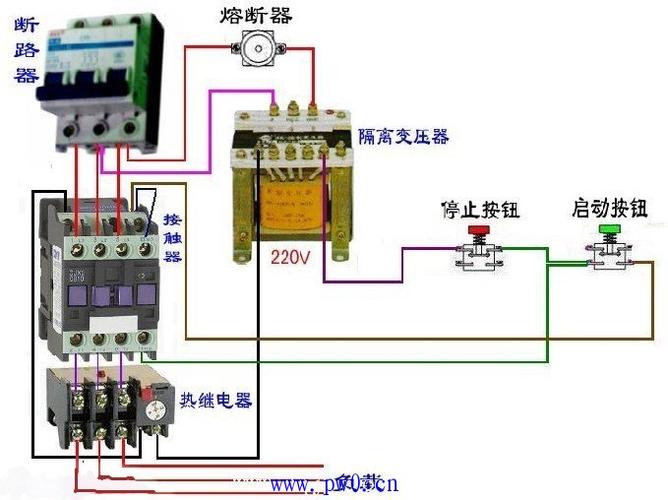 典型电机控制电路实物接线图