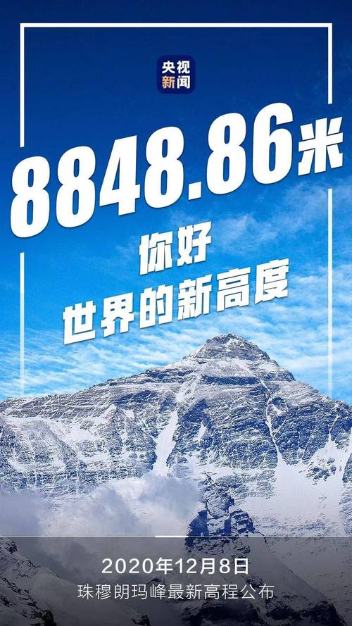 破记录珠穆朗玛峰新高度88488645年长高73厘米