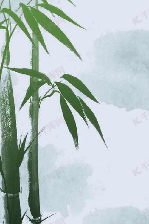 简约24节气中国风竹子背景海报