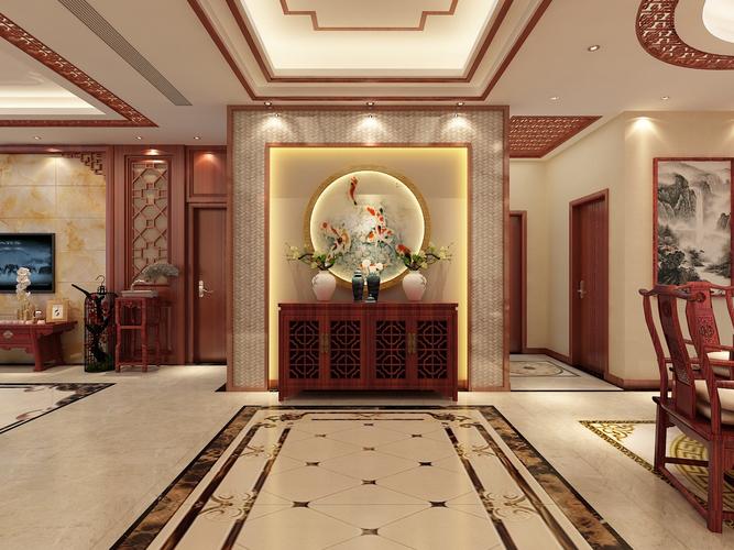 雅居185平米三居室装修效果图_陈亚男设计作品 - 设计圈