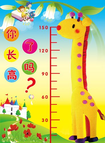 儿童身高测量psd分层素材