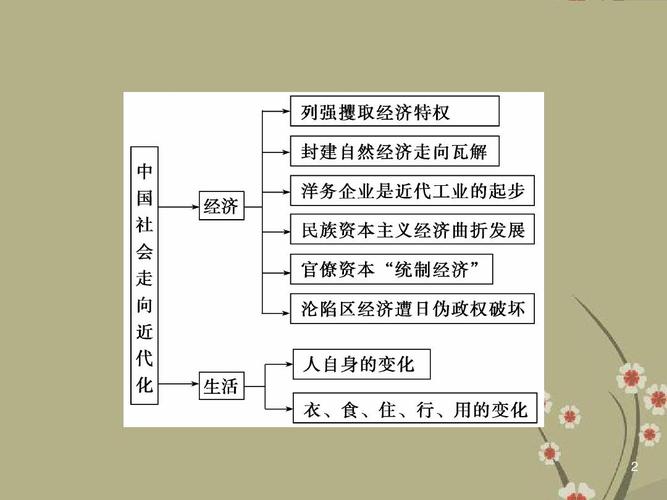 历史高考二轮复习课件中国近代史专题 中国近代经济结构的变动与社会