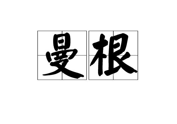p>曼根,读音màn gēn,汉语词语,意思是指蔓延的根,细根. /p>