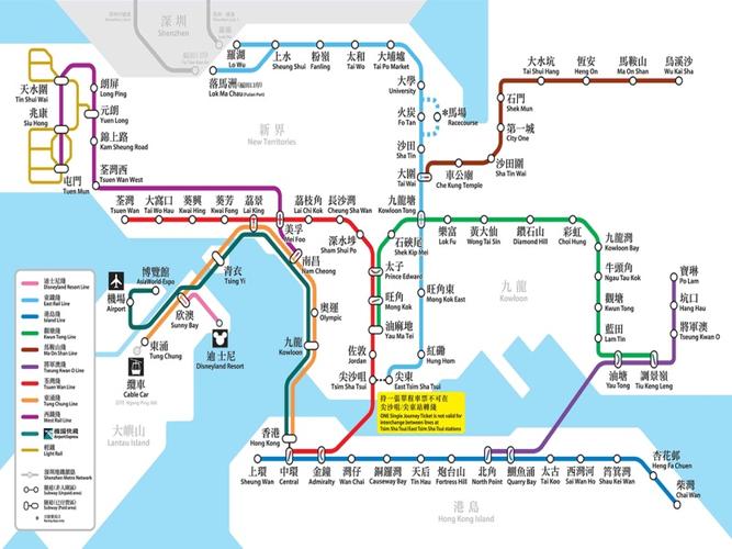香港地铁路线图