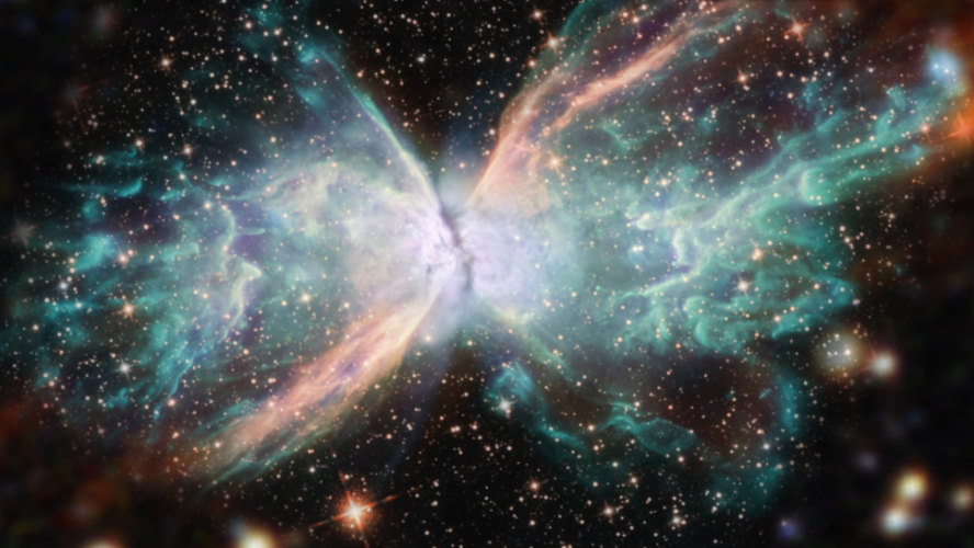 哈勃望远镜拍摄行星状星云的最新影像蝴蝶星云好美啊