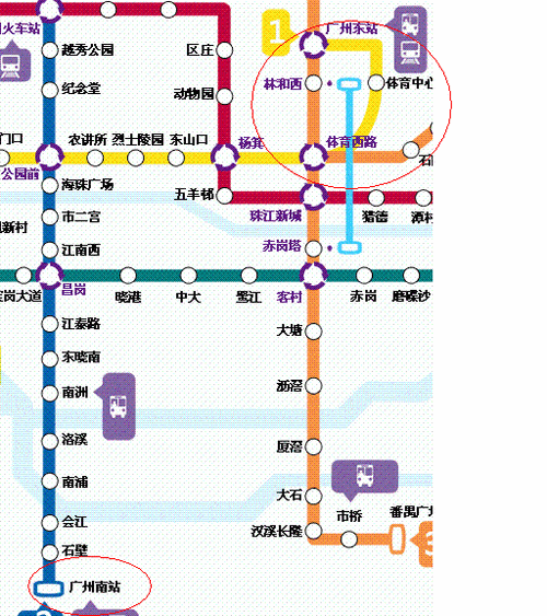 广州南到广州东地铁