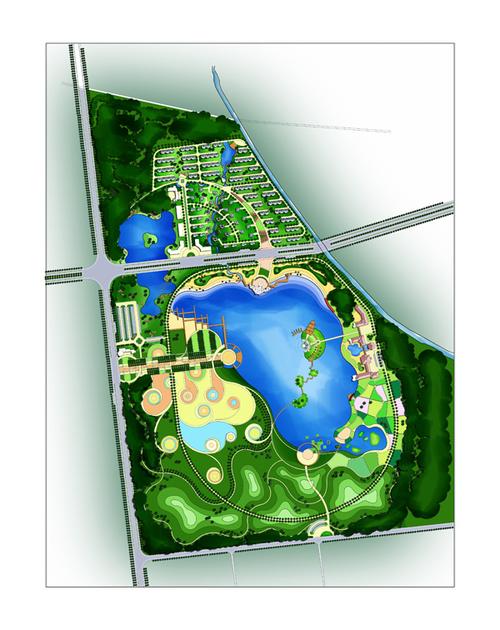 某大型儿童游乐园景观规划设计平面布置图 广东省某游乐园的膜结构