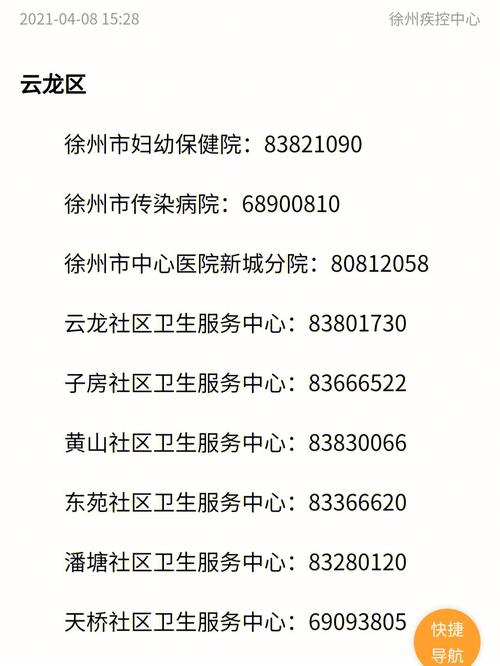 这是徐州主城区以及各个卫生院的电话,需要打四价,9价疫苗的小伙伴