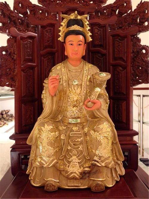 60公分木雕神像瑶池金母圣母王母娘娘佛像精雕木雕
