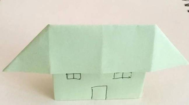 手工折纸房子简单的漂亮立体小房子的折法图解