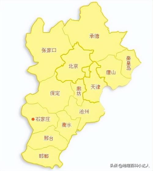 河北省行政区划几个有趣的地方,地级市面积很大,县区数量很多