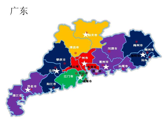 广东省地图,矢量图,矢量地图