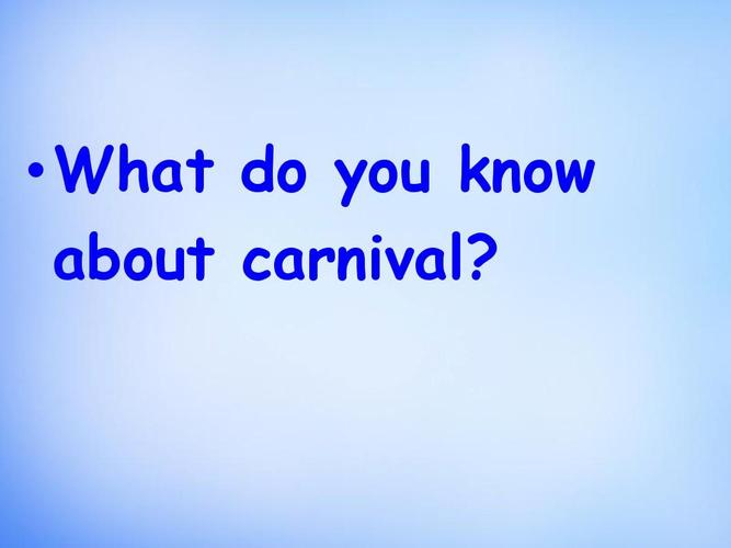 what do you know about carnival?