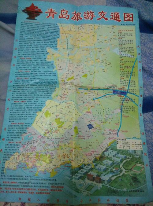 青岛旅游景点分布地图高清图片