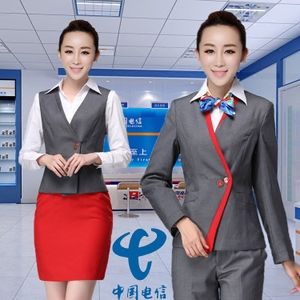 2018新款中国电信工作服职业女套装电信营业厅营业员制服工装
