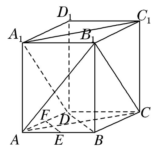 在正方体abcd-a1b1c1d1中,(1)求ac与a1d所成角的大小;(2)若e,f分别为