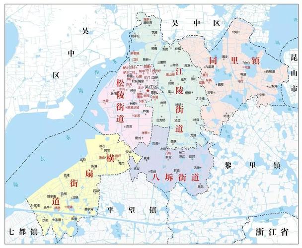 一图读懂苏州市吴江区部分行政区划调整