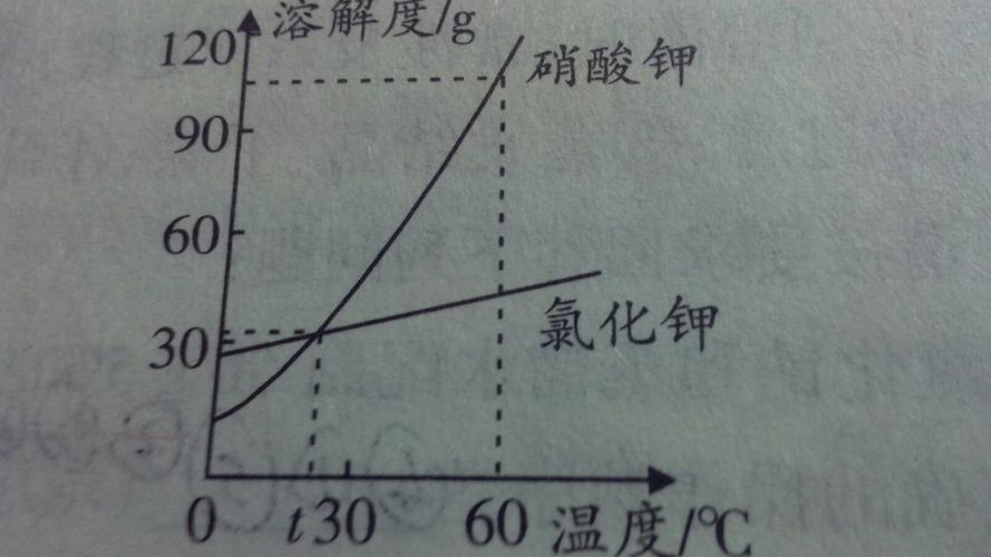 请问一道容易的化学题 谢谢 硝酸钾 和氯化钾的溶解度曲线 如图所示