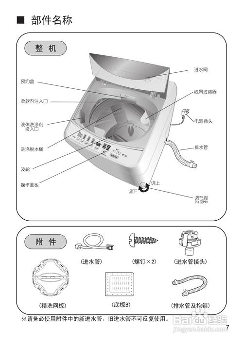 松下xqb75-t720u全自动洗衣机使用说明书:[1]