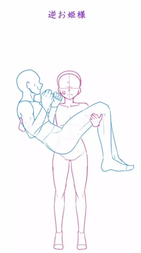 【绘画线稿】不能错过的8种cp抱抱姿势值得参考练习.