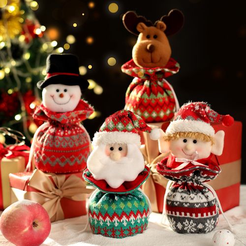 圣诞节装饰品儿童糖果手提袋礼物袋平安夜苹果袋包装盒创意小礼品