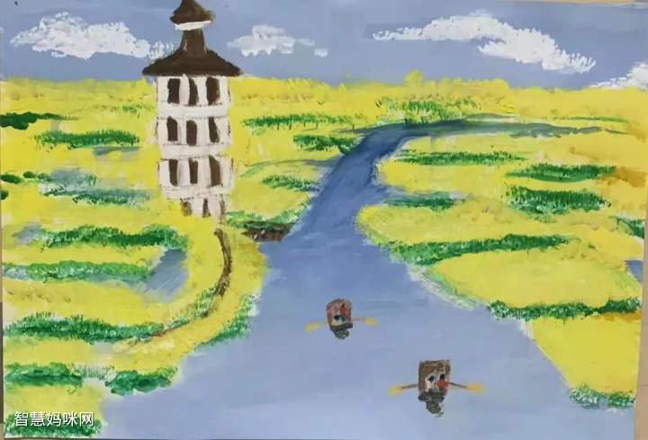 我的家乡主题绘画 昭阳湖优秀学生绘画作品 - 智慧妈咪网