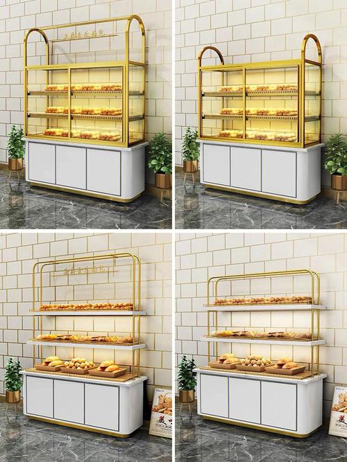 烘焙展示柜  #面包货架  #蛋糕模型柜